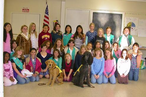 Children and community group photo